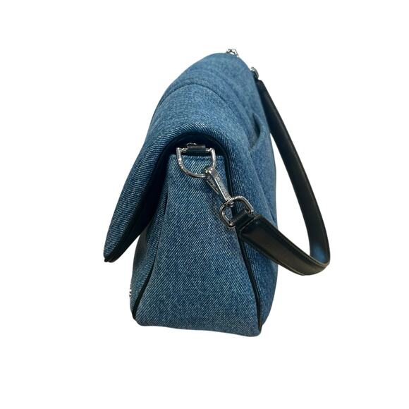 Jacquemus Denim Le Petit Bambimou Shoulder Bag with Removable Shoulder Strap - Picture 7 of 13